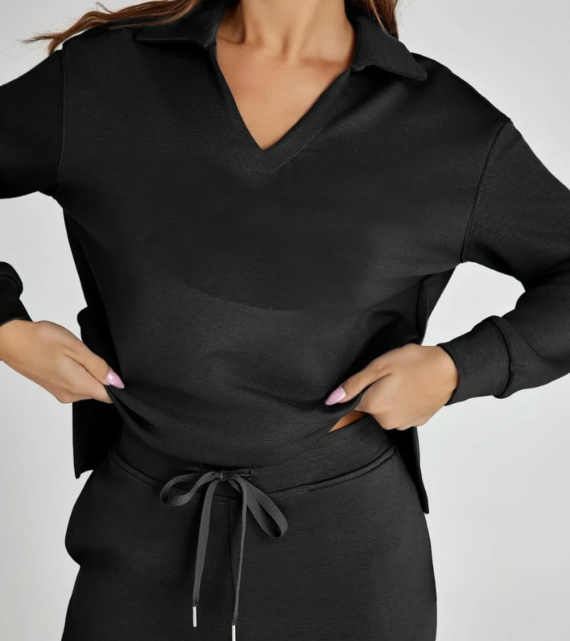 Blanca | Conjunto de dos piezas con pantalones acampanados