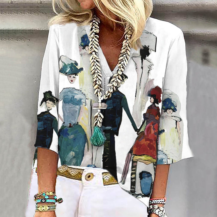 Catalina™ | Blusa Casual con Estampado Abstracto