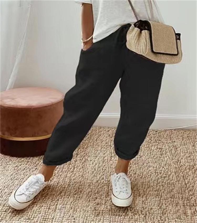 Maya | Pantalones de Lino con Bolsillos