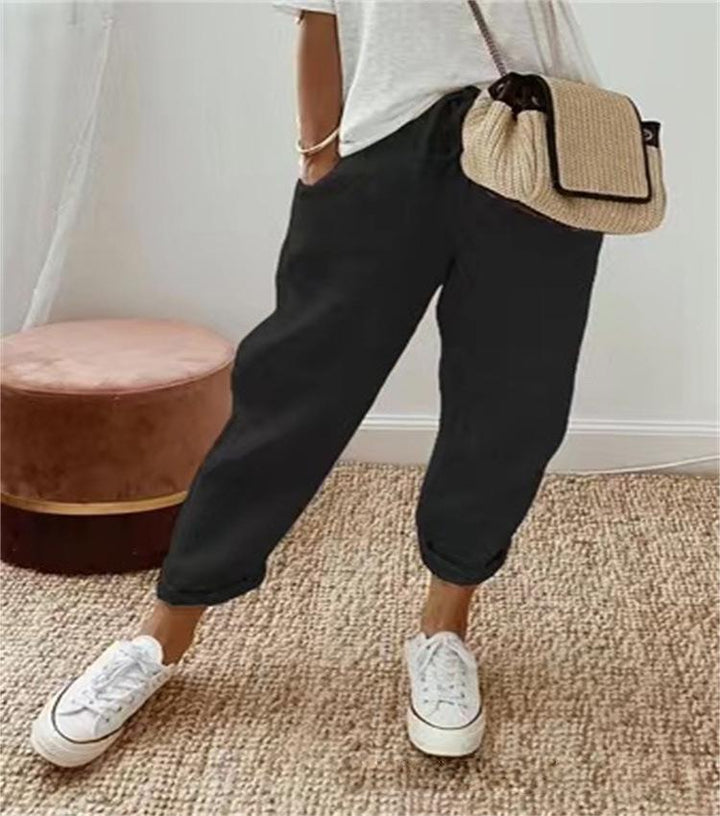 Maya | Pantalones de Lino con Bolsillos
