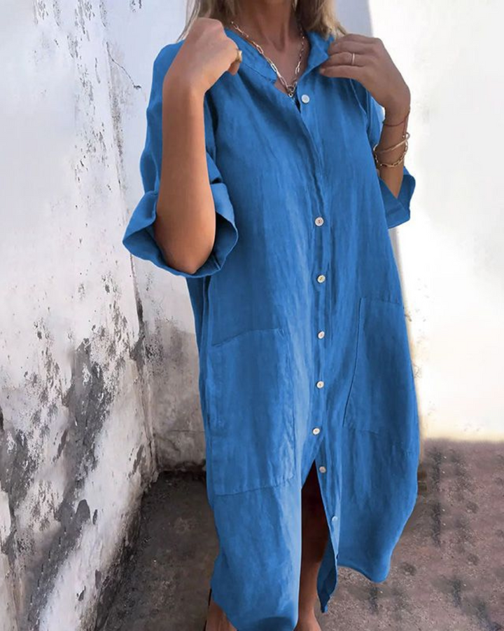 Alva™ | Vestido Camisero Inspirado en Ibiza