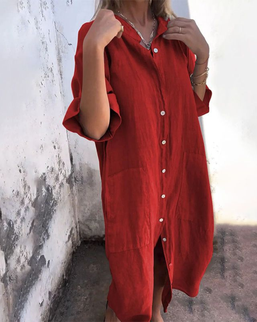 Alva™ | Vestido Camisero Inspirado en Ibiza
