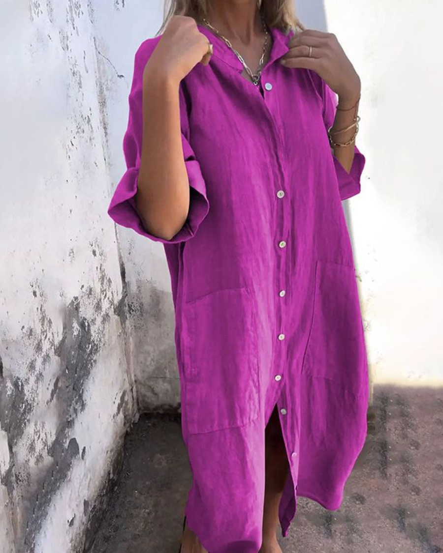 Alva™ | Vestido Camisero Inspirado en Ibiza