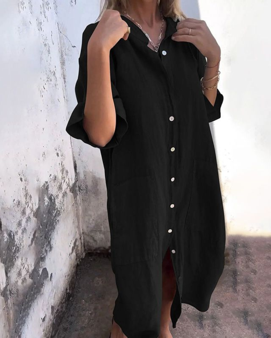Alva™ | Vestido Camisero Inspirado en Ibiza