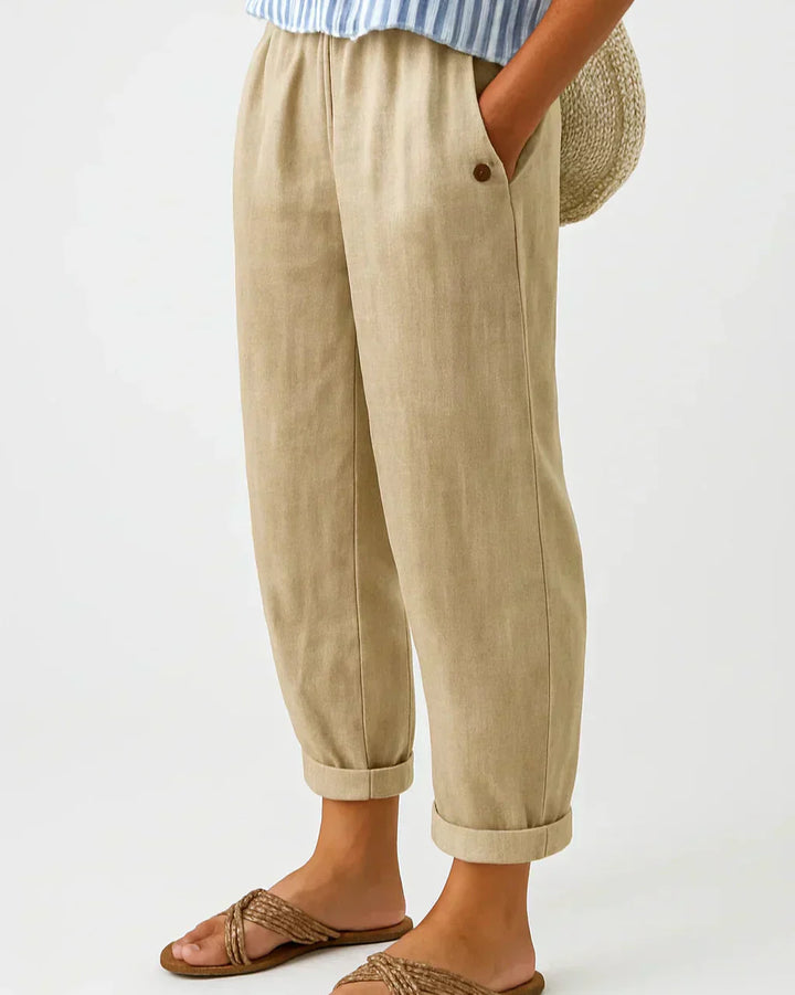 Piper | Pantalones de Lino y Algodón Elegantes