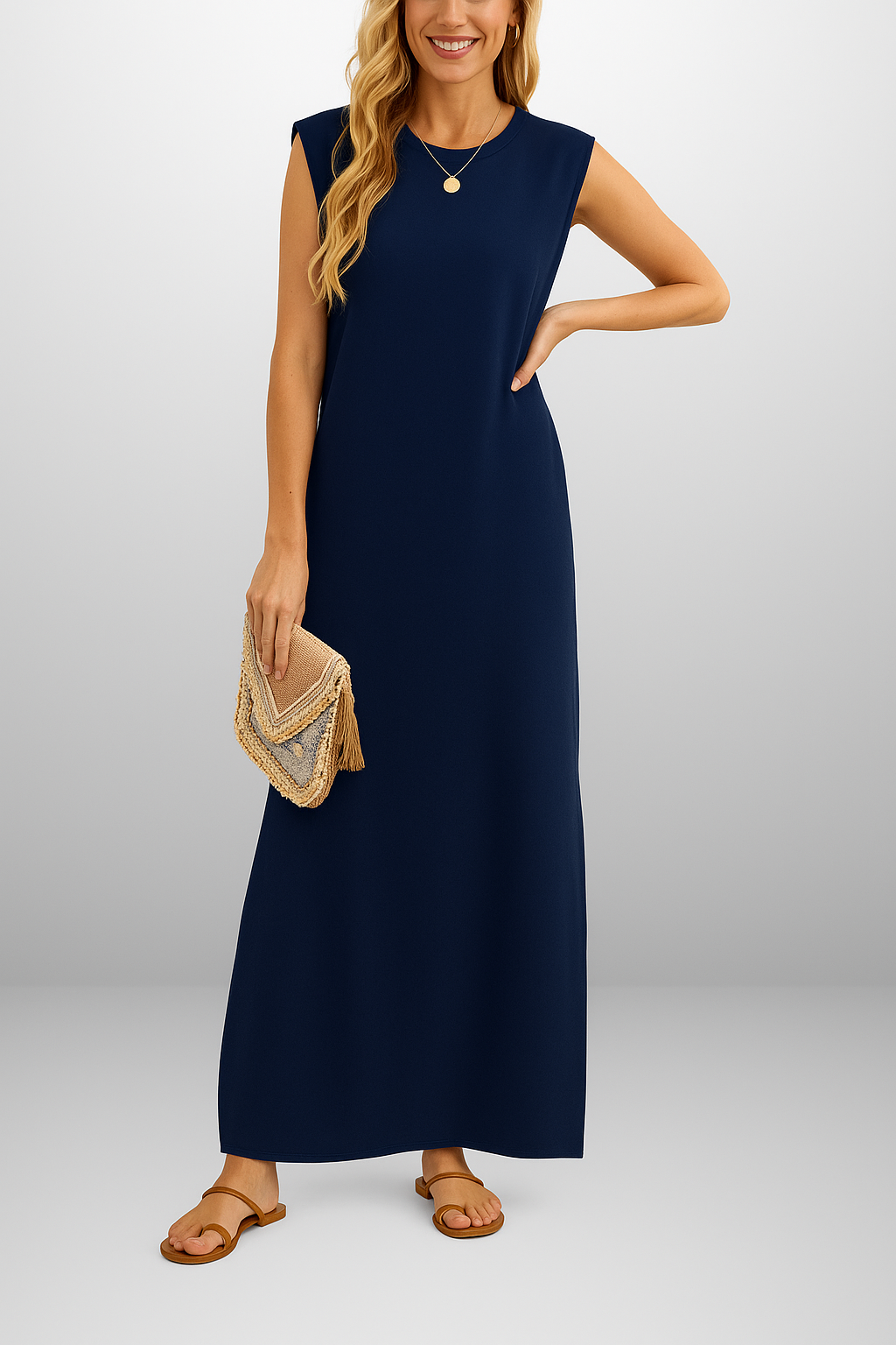 Inma™ | Vestido largo fluido antiarrugas