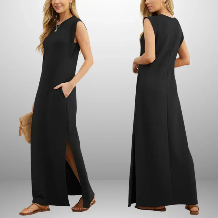Inma™ | Vestido largo fluido antiarrugas
