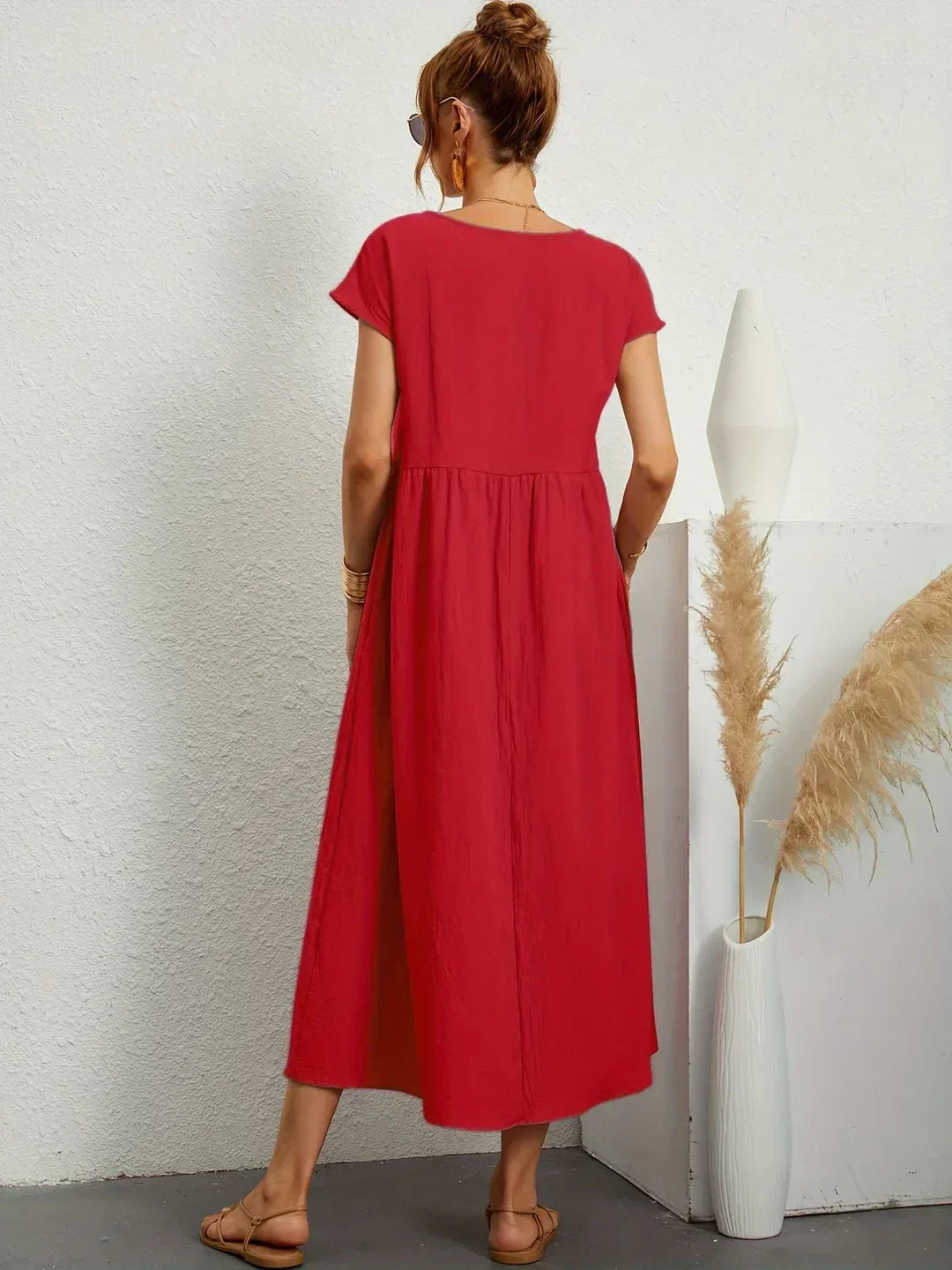 Liora™ | Vestido Ligero de Algodón con Bolsillos