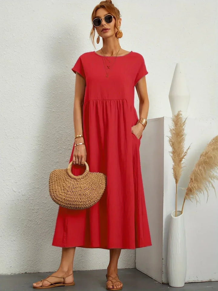 Liora™ | Vestido Ligero de Algodón con Bolsillos