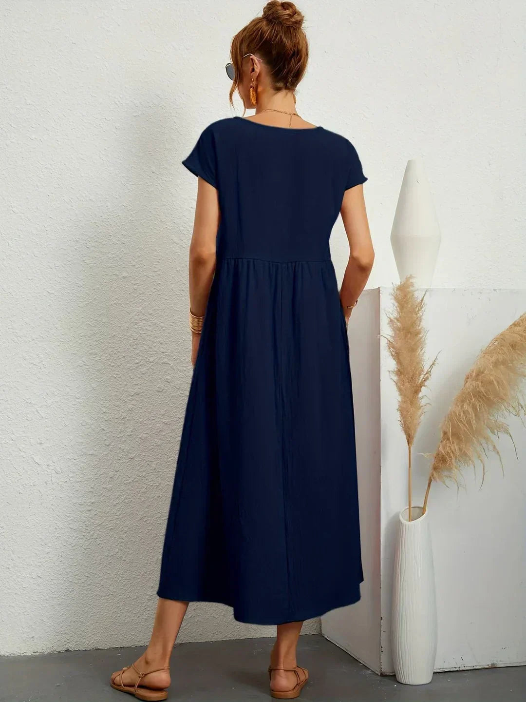 Liora™ | Vestido Ligero de Algodón con Bolsillos