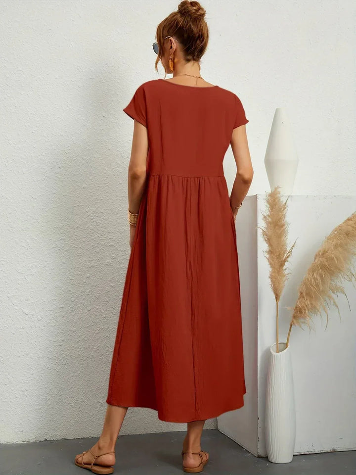 Liora™ | Vestido Ligero de Algodón con Bolsillos