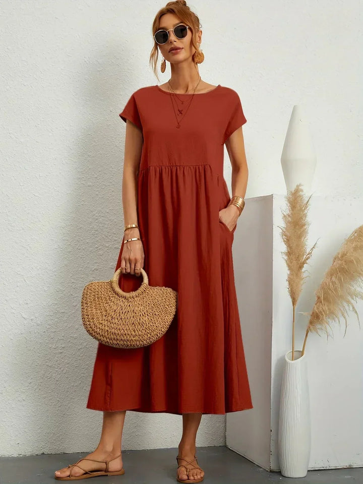 Liora™ | Vestido Ligero de Algodón con Bolsillos