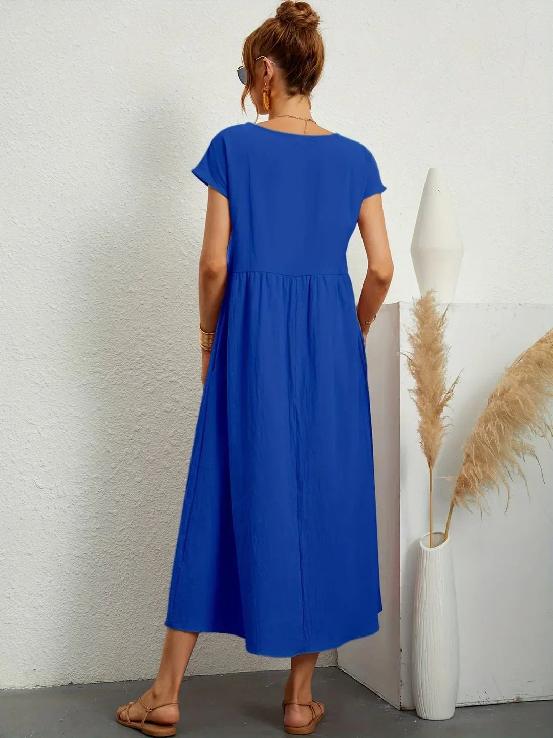 Liora™ | Vestido Ligero de Algodón con Bolsillos