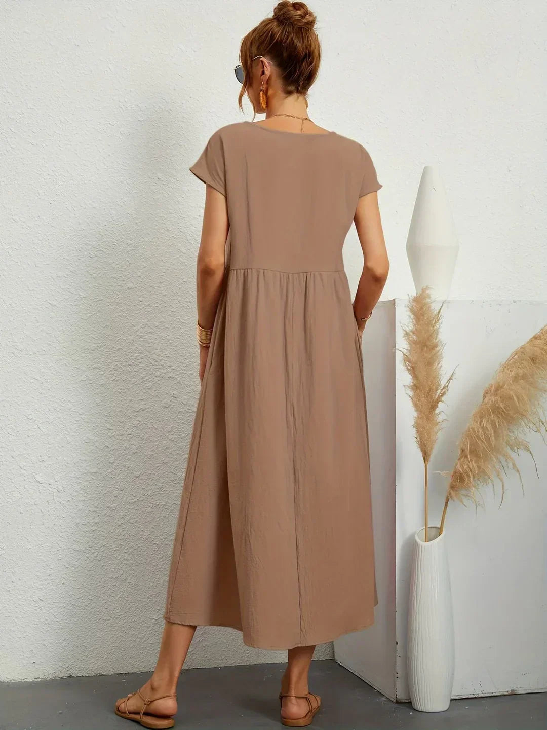 Liora™ | Vestido Ligero de Algodón con Bolsillos