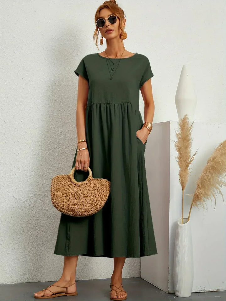 Liora™ | Vestido Ligero de Algodón con Bolsillos