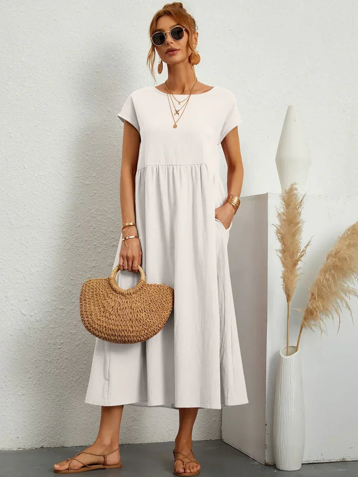 Liora™ | Vestido Ligero de Algodón con Bolsillos