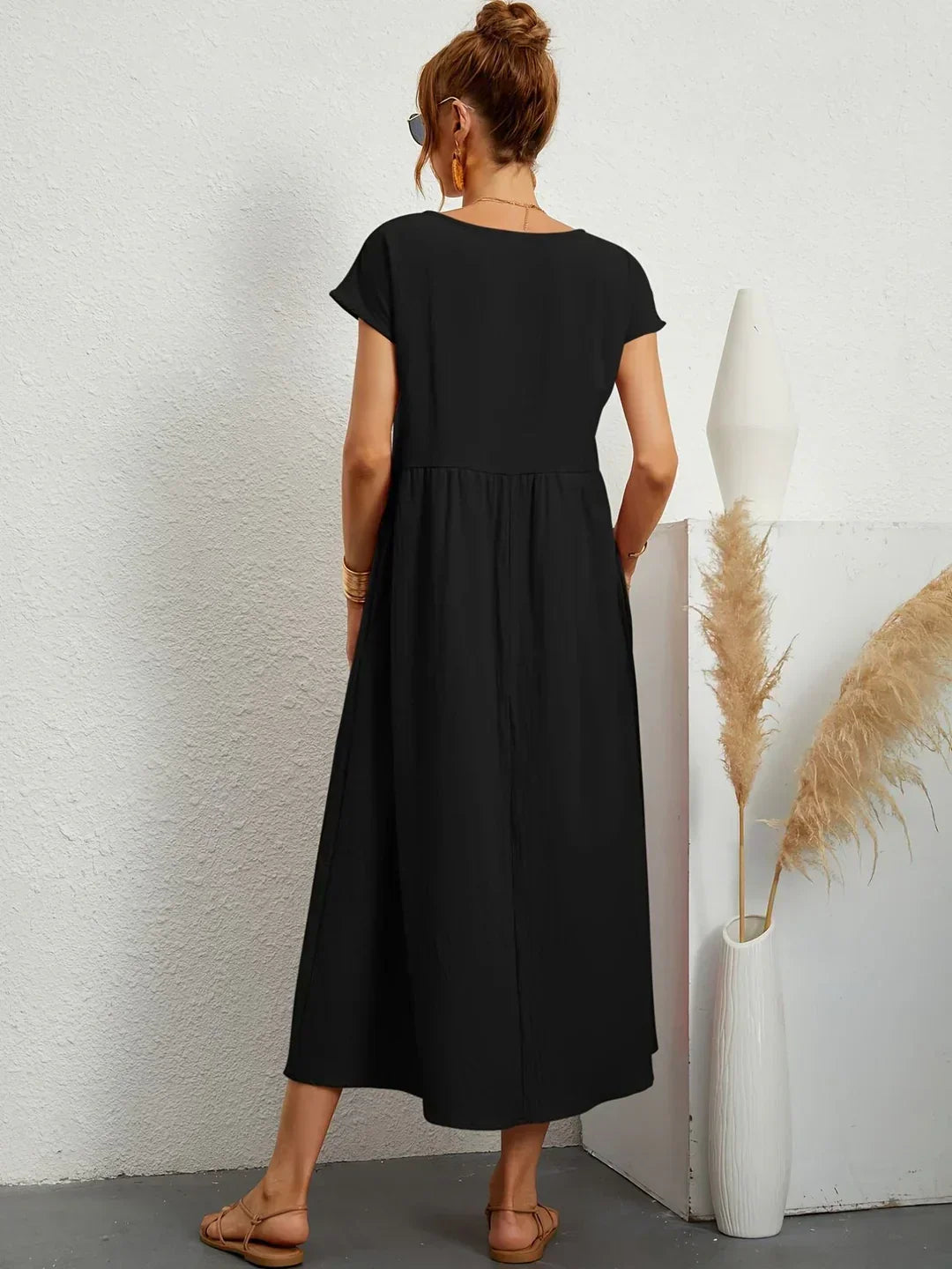 Liora™ | Vestido Ligero de Algodón con Bolsillos