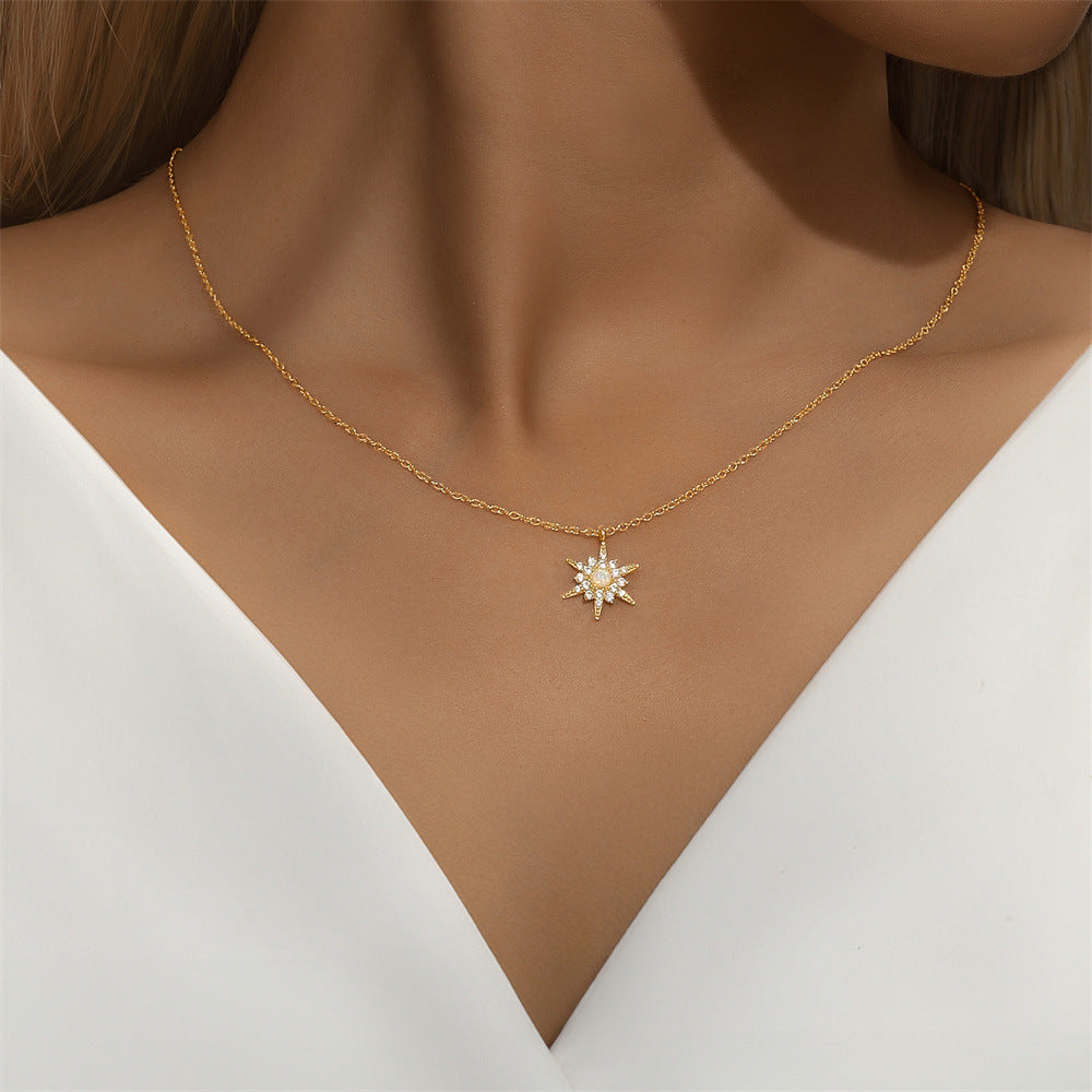 Amálie – Delicado collar con colgante redondo.
