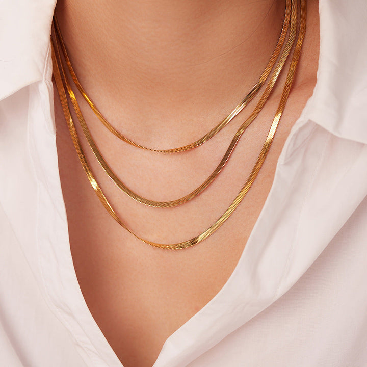 Sofie – Collar de múltiples capas de oro fino.