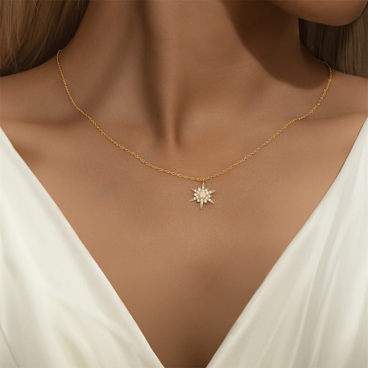 Amálie – Delicado collar con colgante redondo.