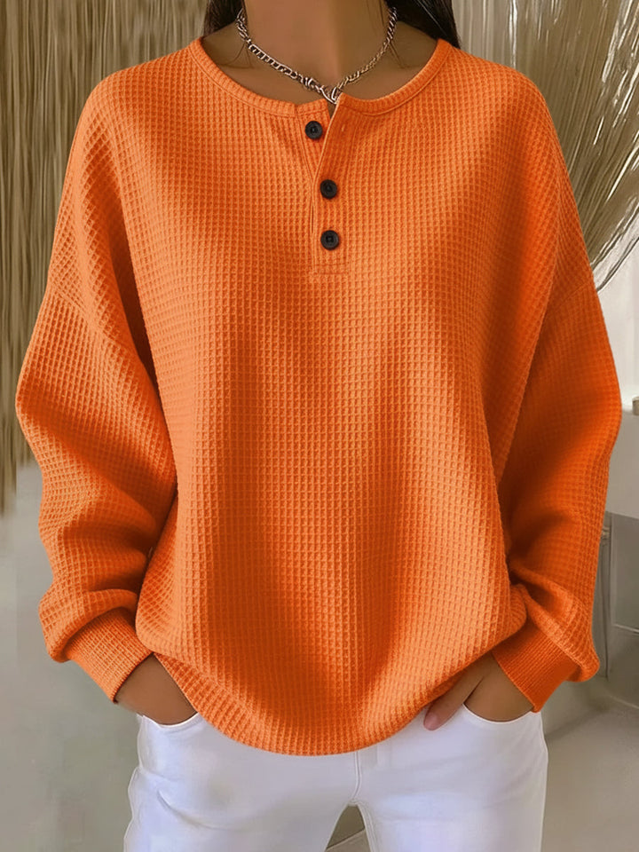 Isabella | Jersey waffle acogedor con botones