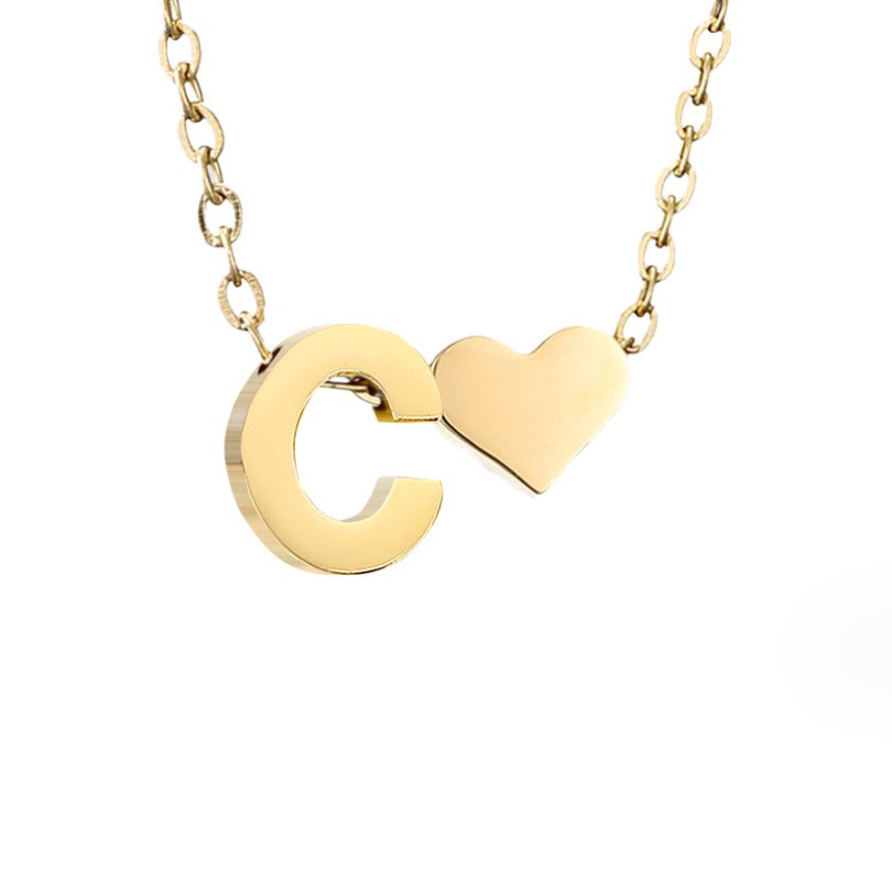 Nina – Collar dorado en forma de V.