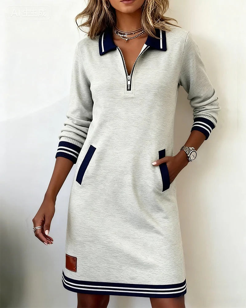 Livia™ | Vestido Chic De Algodón Con Mangas Largas