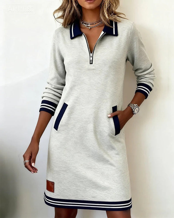 Livia™ | Vestido Chic De Algodón Con Mangas Largas