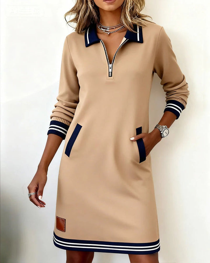 Livia™ | Vestido Chic De Algodón Con Mangas Largas