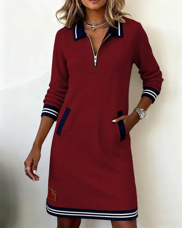 Livia™ | Vestido Chic De Algodón Con Mangas Largas