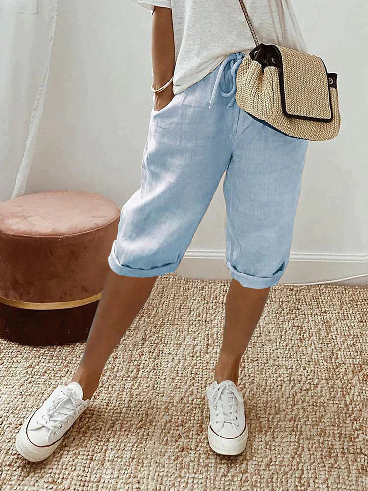 Audrey | Pantalones de Algodón-Lino
