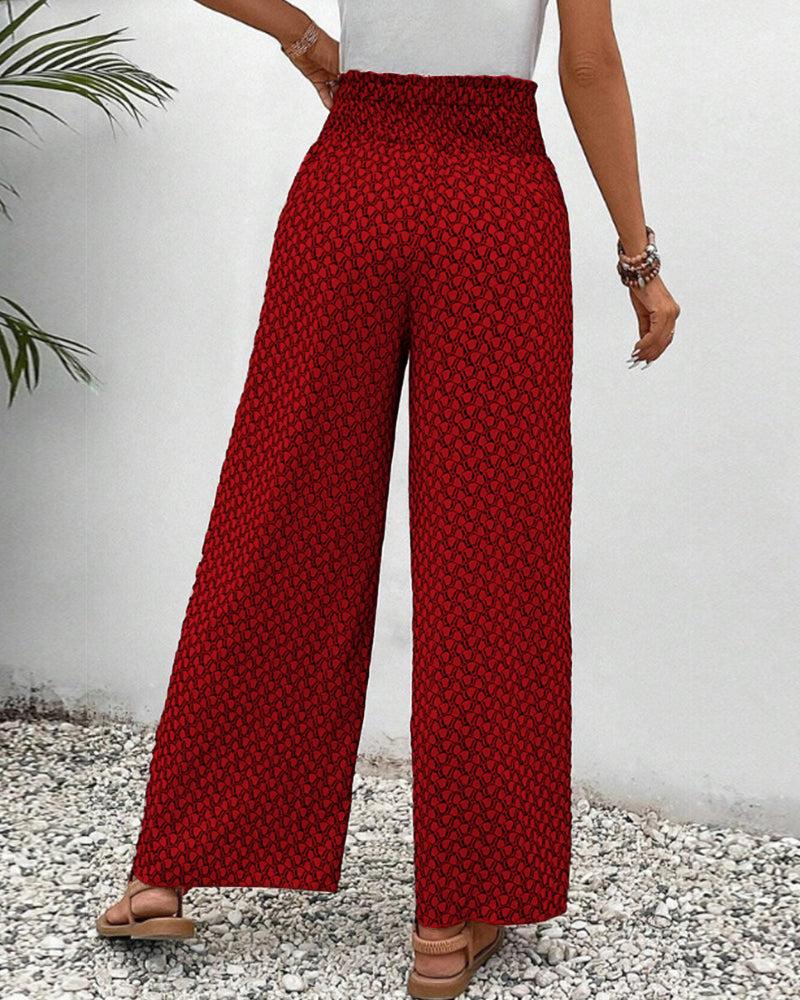 Zara | Pantalones Impresos con Volantes